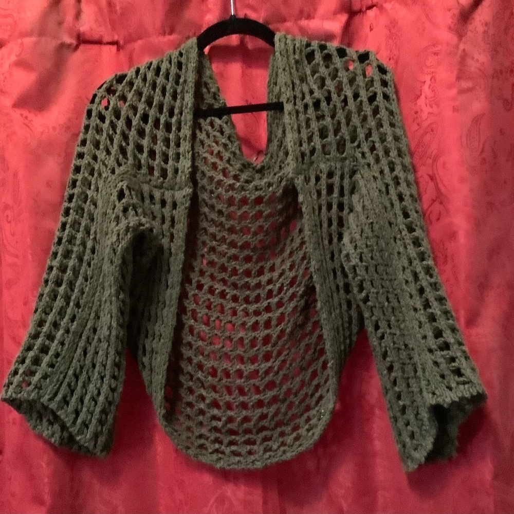 Crochet 3/4 Length Sleeve Shoulder Wrap